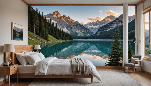 L'art du papier peint panoramique dans la chambre